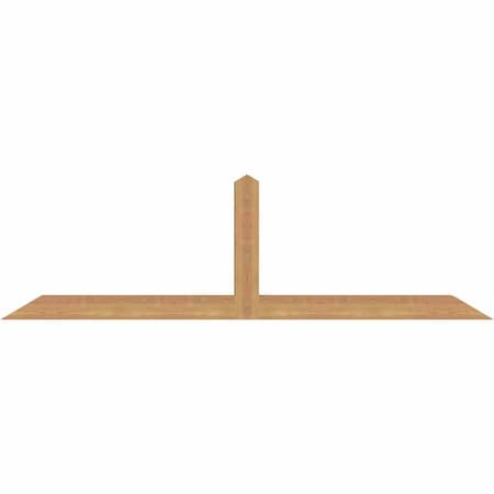 Ekena Millwork Portland Smooth Timber Gable Bracket, Western Red Cedar, 72"W x 21"H x 3 1/2"D x 3 1/2"F, 7/12 Pitch GBW072X21X0404POR00SWR